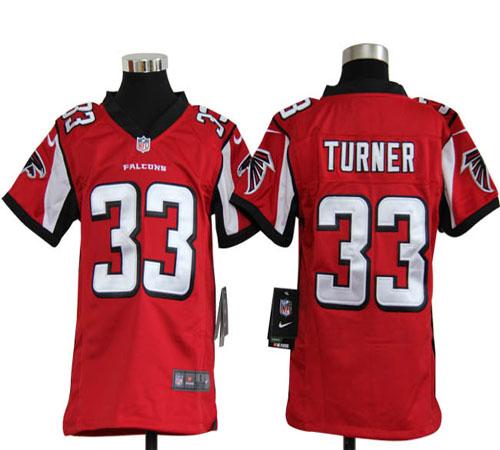  Falcons #33 Michael Turner Red Team Color Youth Stitched NFL Elite Jersey