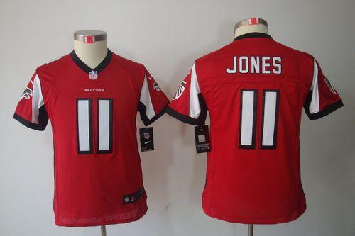  Falcons #11 Julio Jones Red Team Color Youth Stitched NFL Limited Jersey