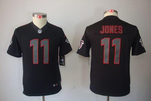  Falcons #11 Julio Jones Black Impact Youth Stitched NFL Limited Jersey