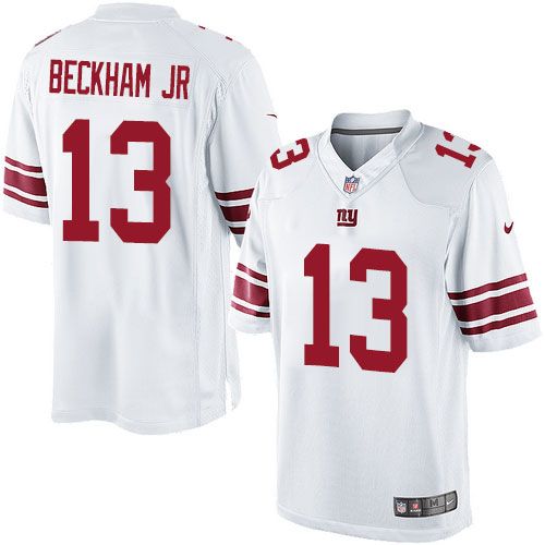  Giants #13 Odell Beckham Jr White Youth Stitched NFL Limited Jersey