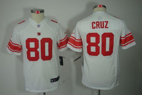  Giants #80 Victor Cruz White Youth Stitched NFL Limited Jersey