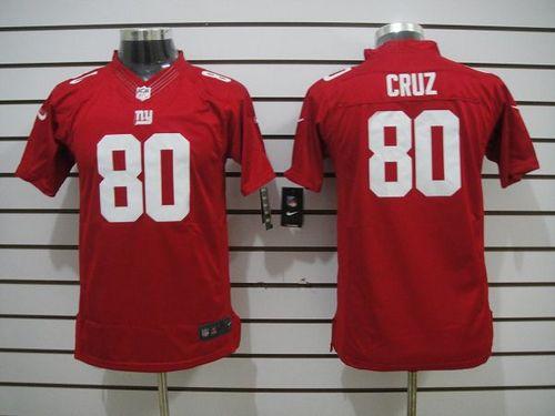  Giants #80 Victor Cruz Red Alternate Youth Stitched NFL Limited Jersey