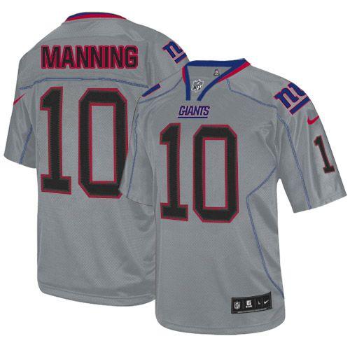  Giants #10 Eli Manning Lights Out Grey Youth Stitched NFL Elite Jersey