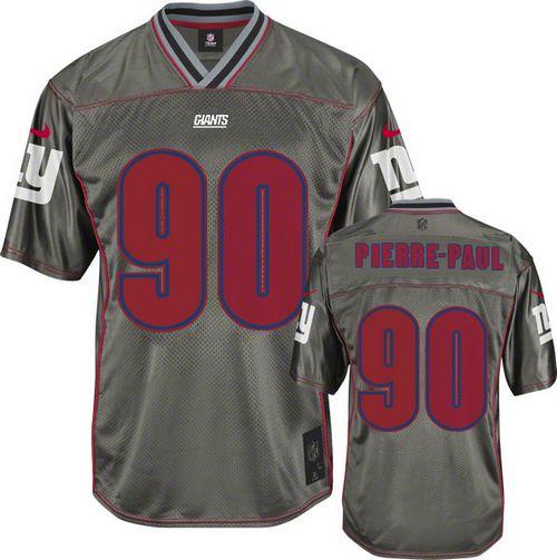  Giants #90 Jason Pierre Paul Grey Youth Stitched NFL Elite Vapor Jersey