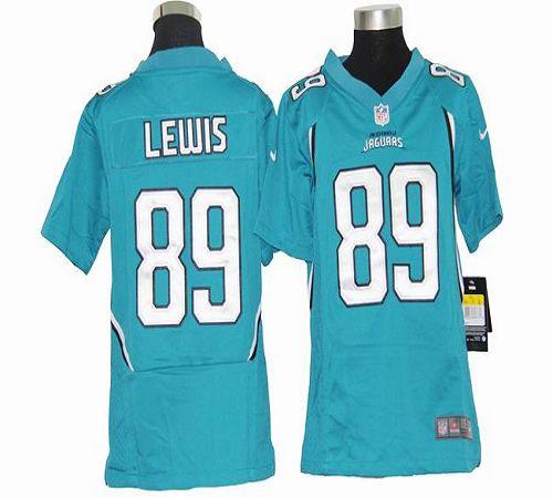  Jaguars #89 Marcedes Lewis Teal Green Team Color Youth Stitched NFL Elite Jersey