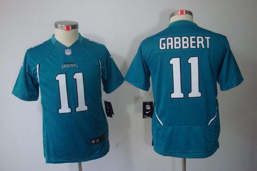  Jaguars #11 Blaine Gabbert Teal Green Team Color Youth Stitched NFL Limited Jersey