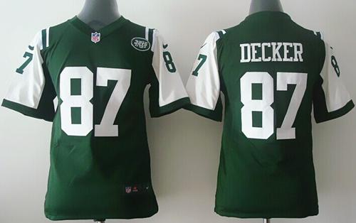  Jets #87 Eric Decker Green Team Color Youth Stitched NFL Elite Jersey