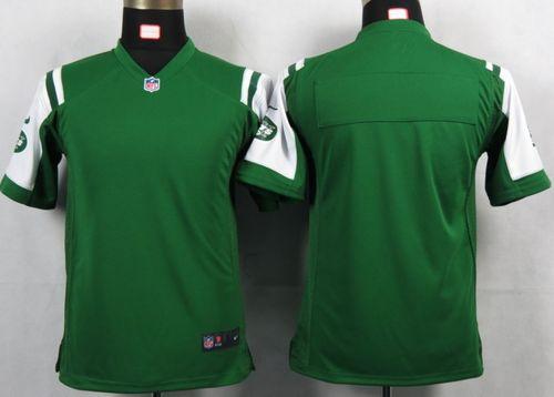  Jets Blank Green Team Color Youth NFL Game Jersey