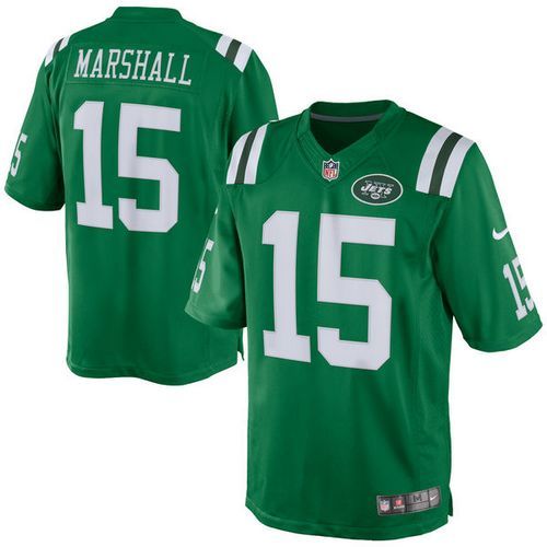  Jets #15 Brandon Marshall Green Youth Stitched NFL Elite Rush Jersey