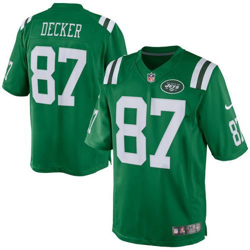  Jets #87 Eric Decker Green Youth Stitched NFL Elite Rush Jersey