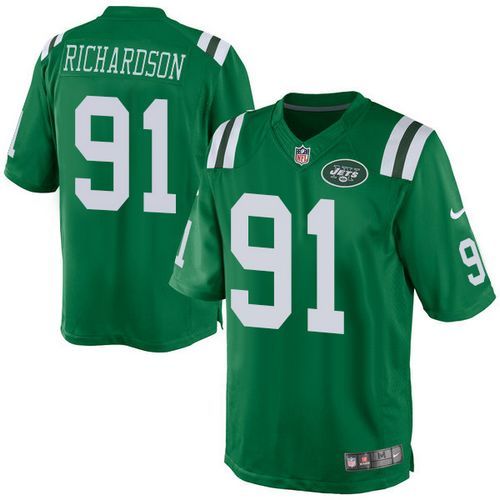  Jets #91 Sheldon Richardson Green Youth Stitched NFL Elite Rush Jersey