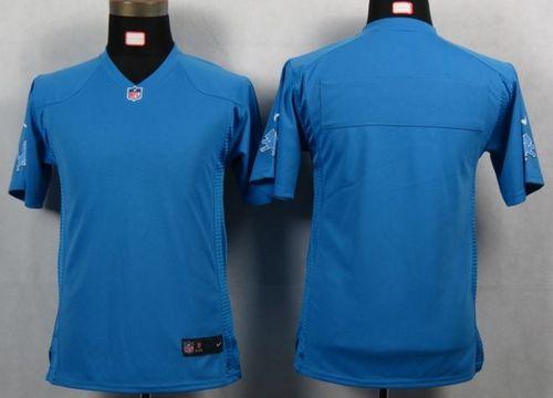  Lions Blank Light Blue Team Color Youth NFL Game Jersey
