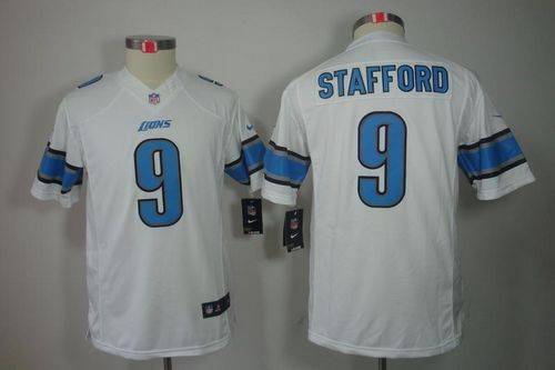  Lions #9 Matthew Stafford White Youth Stitched NFL Limited Jersey