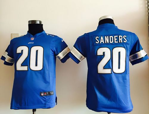  Lions #20 Barry Sanders Light Blue Team Color Youth Stitched NFL Elite Jersey