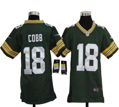  Packers #18 Randall Cobb Green Team Color Youth Stitched NFL Elite Jersey