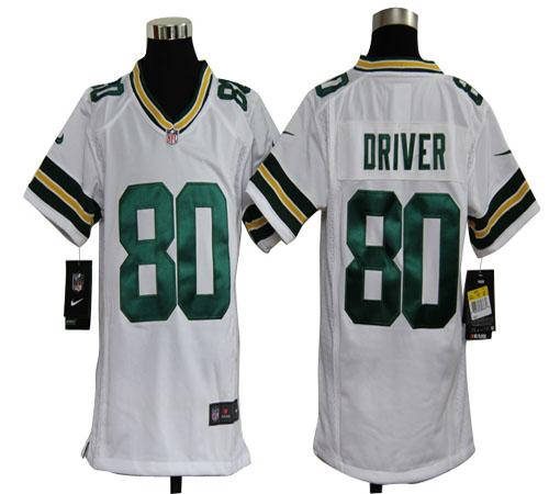  Packers #80 Donald Driver White Youth Stitched NFL Elite Jersey
