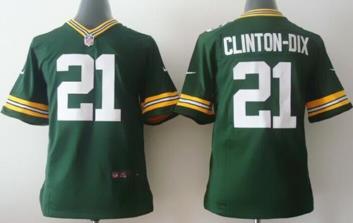  Packers #21 Ha Ha Clinton Dix Green Team Color Youth Stitched NFL Elite Jersey