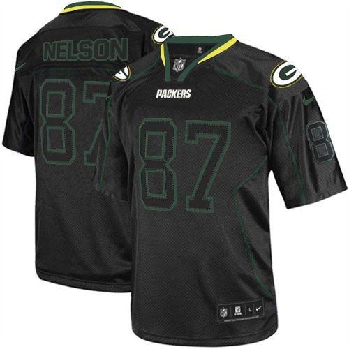  Packers #87 Jordy Nelson Lights Out Black Youth Stitched NFL Elite Jersey