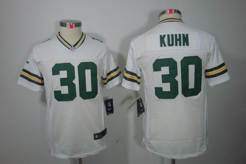  Packers #30 John Kuhn White Youth Stitched NFL Limited Jersey