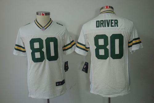  Packers #80 Donald Driver White Youth Stitched NFL Limited Jersey