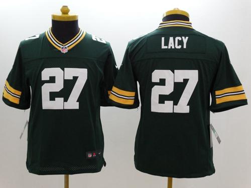  Packers #27 Eddie Lacy Green Team Color Youth Stitched NFL Limited Jersey