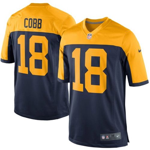  Packers #18 Randall Cobb Navy Blue Alternate Youth Stitched NFL New Elite Jersey