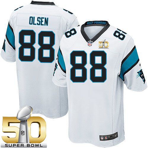 شعار شفروليه Nike Panthers #88 Greg Olsen White Super Bowl 50 Youth Stitched ... شعار شفروليه