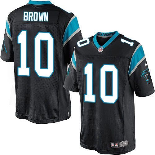  Panthers #10 Corey Brown Black Team Color Youth Stitched NFL Elite Jersey