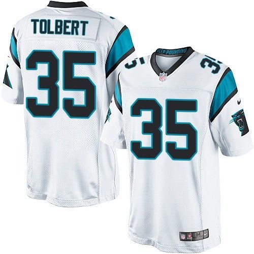  Panthers #35 Mike Tolbert White Youth Stitched NFL Elite Jersey