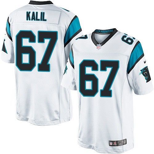  Panthers #67 Ryan Kalil White Youth Stitched NFL Elite Jersey