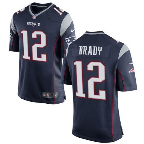  Patriots #12 Tom Brady Navy Blue Team Color Youth Stitched NFL New Elite Jersey