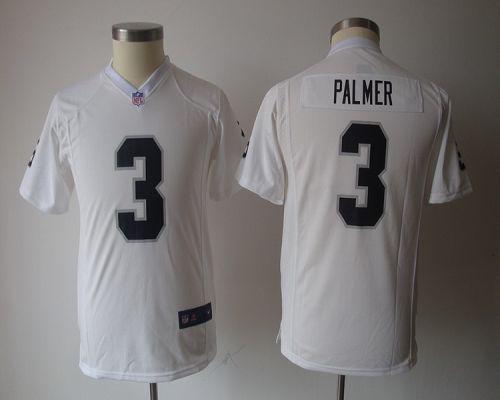  Raiders #3 Carson Palmer White Youth NFL Game Jersey