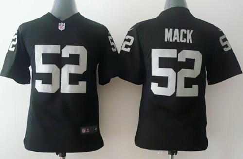  Raiders #52 Khalil Mack Black Team Color Youth Stitched NFL Elite Jersey