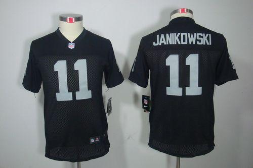  Raiders #11 Sebastian Janikowski Black Team Color Youth Stitched NFL Limited Jersey
