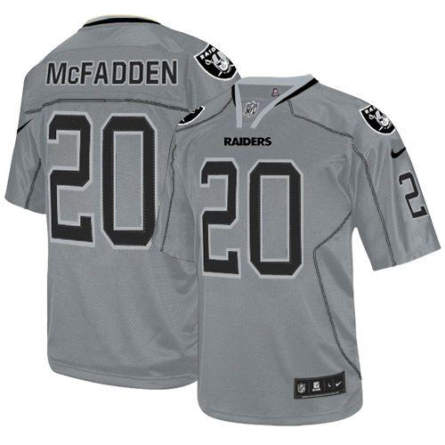  Raiders #20 Darren McFadden Lights Out Grey Youth Stitched NFL Elite Jersey
