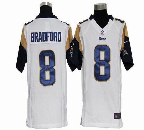  Rams #8 Sam Bradford White Youth Stitched NFL Elite Jersey