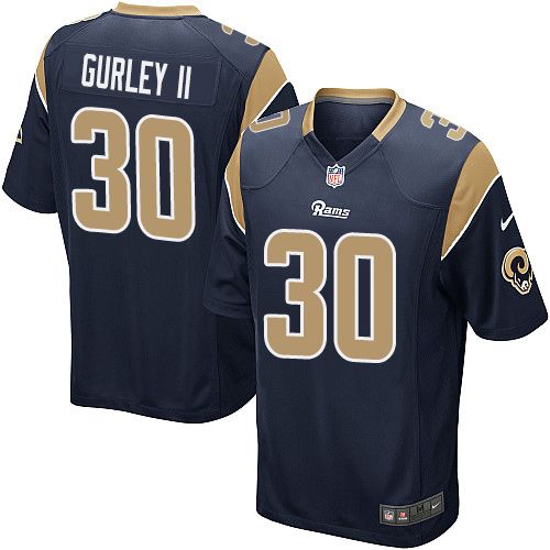  Rams #30 Todd Gurley II Navy Blue Team Color Youth Stitched NFL Elite Jersey