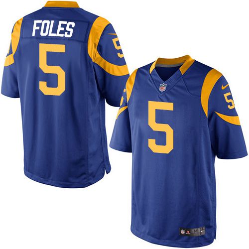  Rams #5 Nick Foles Royal Blue Alternate Youth Stitched NFL Elite Jersey