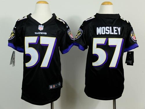  Ravens #57 C.J. Mosley Black Alternate Youth Stitched NFL New Elite Jersey