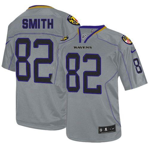  Ravens #82 Torrey Smith Lights Out Grey Youth Stitched NFL Elite Jersey