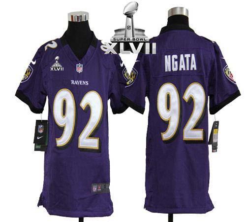  Ravens #92 Haloti Ngata Purple Team Color Super Bowl XLVII Youth Stitched NFL Elite Jersey
