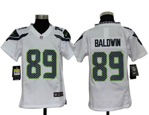  Seahawks #89 Doug Baldwin White Youth Stitched NFL Elite Jersey