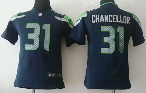  Seahawks #31 Kam Chancellor Steel Blue Team Color Youth Stitched NFL Elite Jersey