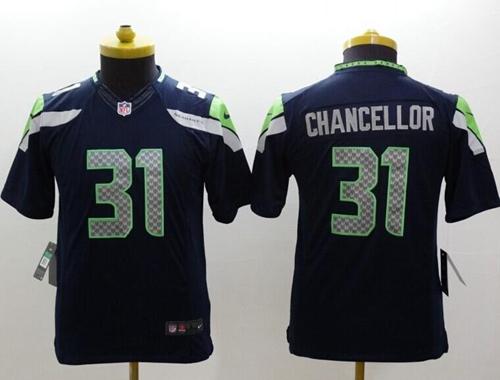  Seahawks #31 Kam Chancellor Steel Blue Team Color Youth Stitched NFL Limited Jersey