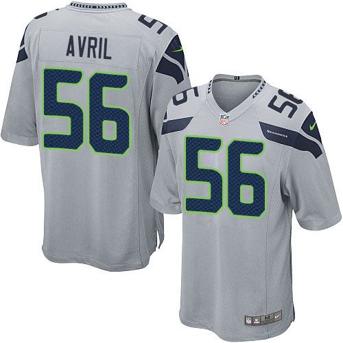 Seahawks #56 Cliff Avril Grey Alternate Youth Stitched NFL Elite Jersey