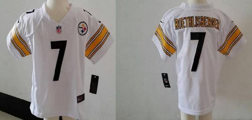 Toddler  Steelers #7 Ben Roethlisberger White Stitched NFL Elite Jersey