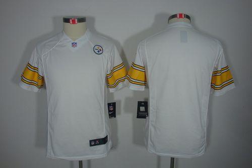  Steelers Blank White Youth Stitched NFL Limited Jersey