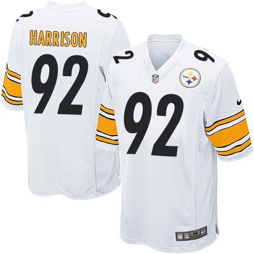  Steelers #92 James Harrison White Youth Stitched NFL Elite Jersey