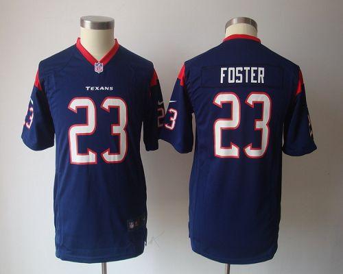  Texans #23 Arian Foster Navy Blue Team Color Youth NFL Game Jersey