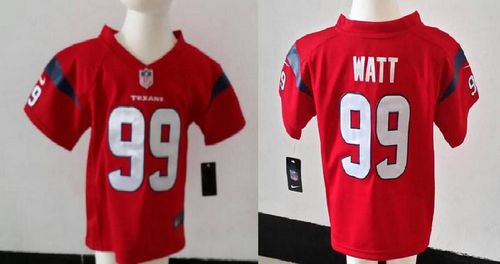 Toddler  Texans #99 J.J. Watt Red Alternate Stitched NFL Elite Jersey